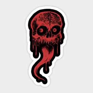 Licking Skull Sticker